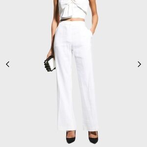 NEW MILLY linen pant in white